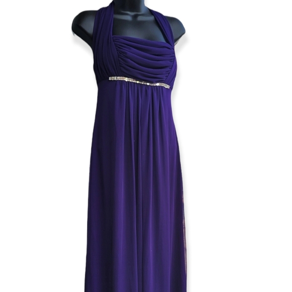 Betsy & Adam Dresses & Skirts - BETSY & ADAM Womens Purple Formal Dress with Rhinestone embellished Empire Waist